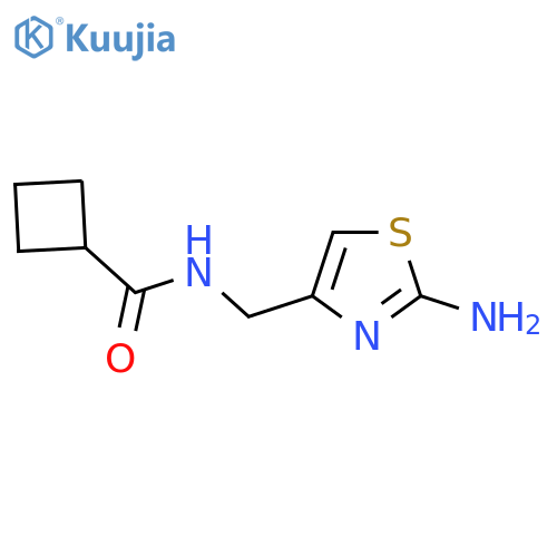 N-[(2-amino-1,3-thiazol-4-yl)methyl]cyclobutanecarboxamide structure