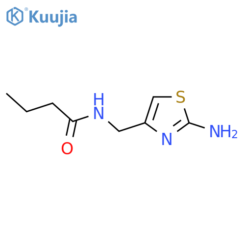 N-[(2-amino-1,3-thiazol-4-yl)methyl]butanamide structure