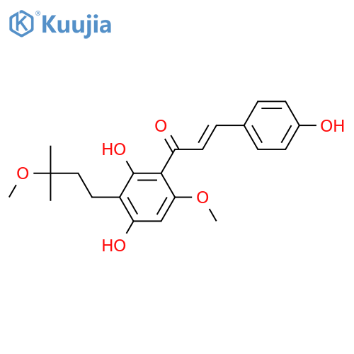 2',4,4',6'-Tetrahydroxy-3'-prenylchalcone; 2'',3''-Dihydro, 3''-methoxy, 6'-Me ether structure