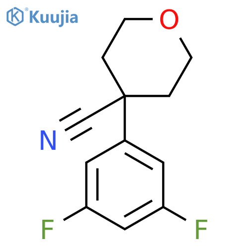 4-(3,5-difluorophenyl)tetrahydro-2H-pyran-4-carbonitrile structure