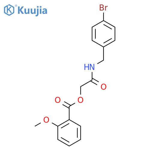 {[(4-bromophenyl)methyl]carbamoyl}methyl 2-methoxybenzoate structure