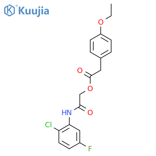 [(2-chloro-5-fluorophenyl)carbamoyl]methyl 2-(4-ethoxyphenyl)acetate structure