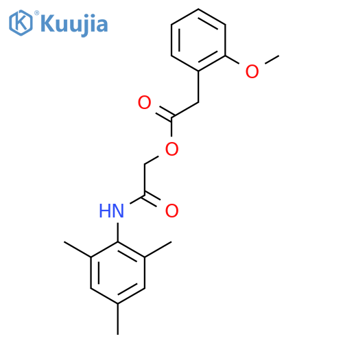 [(2,4,6-trimethylphenyl)carbamoyl]methyl 2-(2-methoxyphenyl)acetate structure