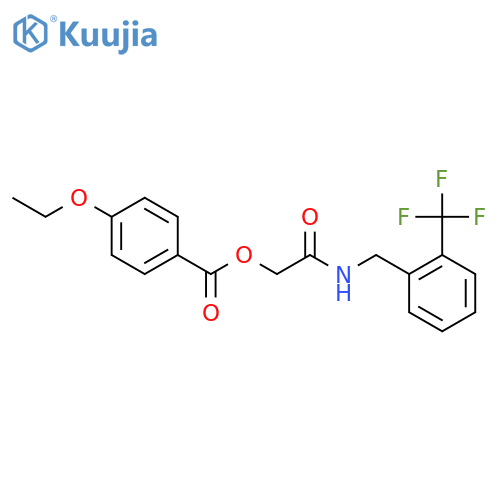({[2-(Trifluoromethyl)phenyl]methyl}carbamoyl)methyl 4-ethoxybenzoate structure