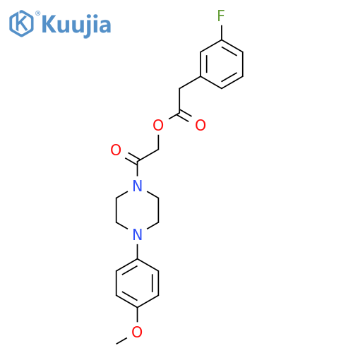 2-[4-(4-methoxyphenyl)piperazin-1-yl]-2-oxoethyl 2-(3-fluorophenyl)acetate structure