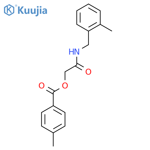 {[(2-methylphenyl)methyl]carbamoyl}methyl 4-methylbenzoate structure
