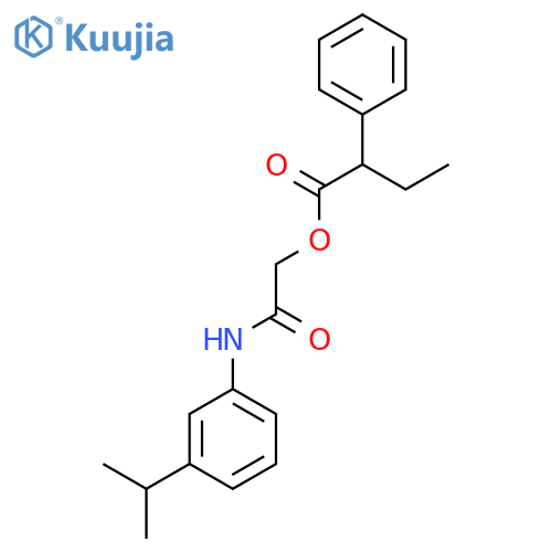 {[3-(Propan-2-yl)phenyl]carbamoyl}methyl 2-phenylbutanoate structure