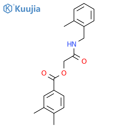 {[(2-Methylphenyl)methyl]carbamoyl}methyl 3,4-dimethylbenzoate structure