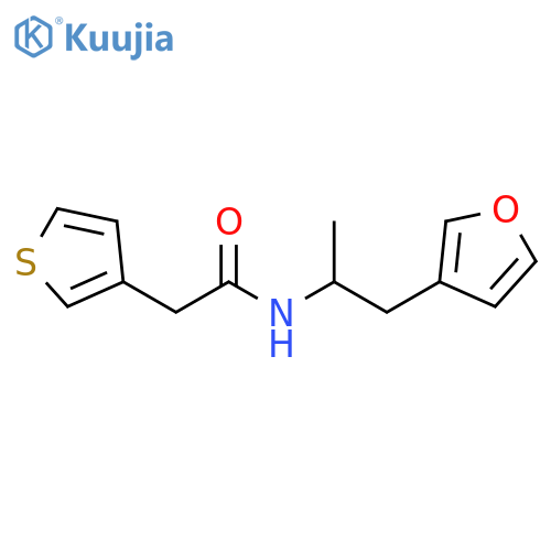 N-[1-(furan-3-yl)propan-2-yl]-2-(thiophen-3-yl)acetamide structure