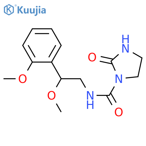 N-[2-methoxy-2-(2-methoxyphenyl)ethyl]-2-oxoimidazolidine-1-carboxamide structure