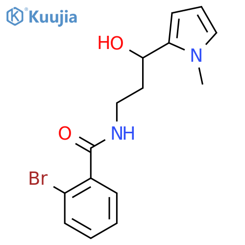 2-bromo-N-[3-hydroxy-3-(1-methyl-1H-pyrrol-2-yl)propyl]benzamide structure