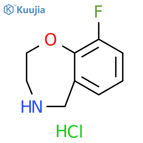 9-fluoro-2,3,4,5-tetrahydro-1,4-benzoxazepine hydrochloride structure