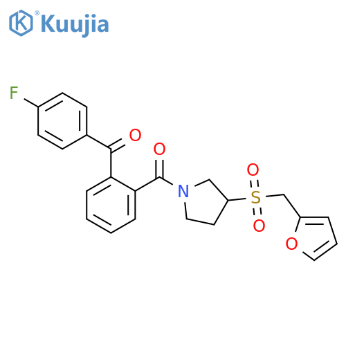 1-[2-(4-fluorobenzoyl)benzoyl]-3-[(furan-2-yl)methanesulfonyl]pyrrolidine structure