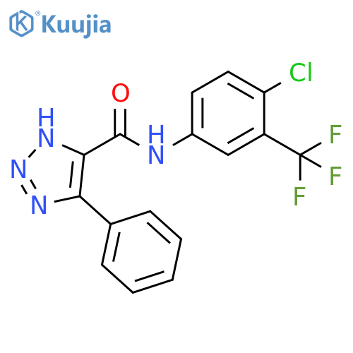 N-[4-chloro-3-(trifluoromethyl)phenyl]-4-phenyl-1H-1,2,3-triazole-5-carboxamide structure