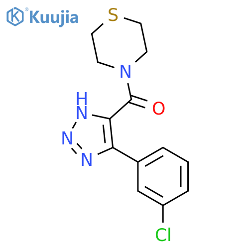4-[4-(3-chlorophenyl)-1H-1,2,3-triazole-5-carbonyl]thiomorpholine structure