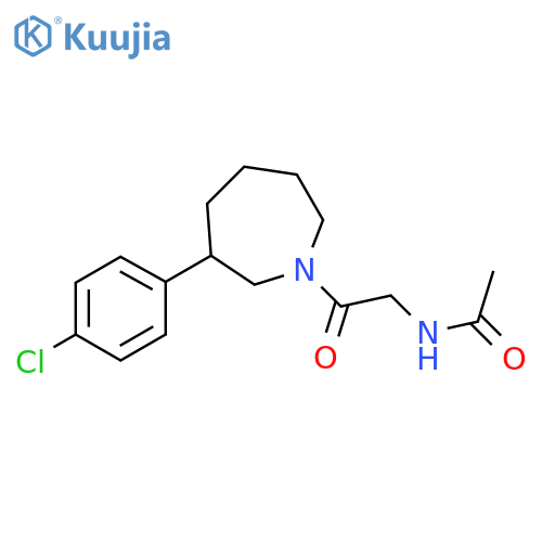 N-[2-[3-(4-chlorophenyl)azepan-1-yl]-2-oxoethyl]acetamide structure