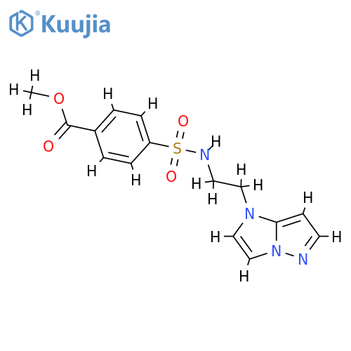 methyl 4-[(2-{1H-pyrazolo[1,5-a]imidazol-1-yl}ethyl)sulfamoyl]benzoate structure