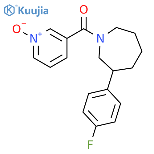 [3-(4-fluorophenyl)azepan-1-yl]-(1-oxidopyridin-1-ium-3-yl)methanone structure