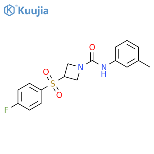3-(4-fluorobenzenesulfonyl)-N-(3-methylphenyl)azetidine-1-carboxamide structure