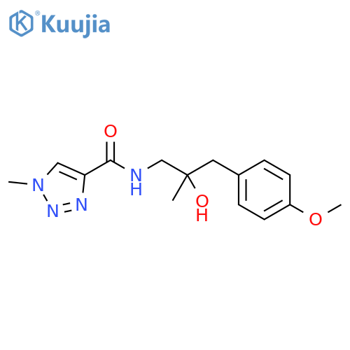 N-[2-Hydroxy-3-(4-methoxyphenyl)-2-methylpropyl]-1-methyl-1H-1,2,3-triazole-4-carboxamide structure