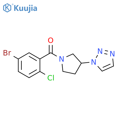 (5-Bromo-2-chlorophenyl)[3-(1H-1,2,3-triazol-1-yl)-1-pyrrolidinyl]methanone structure