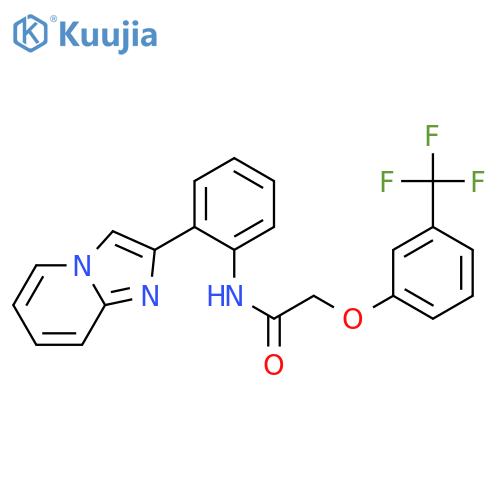 N-(2-imidazo[1,2-a]pyridin-2-ylphenyl)-2-[3-(trifluoromethyl)phenoxy]acetamide structure