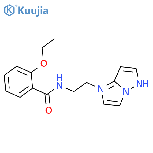 2-ethoxy-N-(2-{1H-pyrazolo[1,5-a]imidazol-1-yl}ethyl)benzamide structure