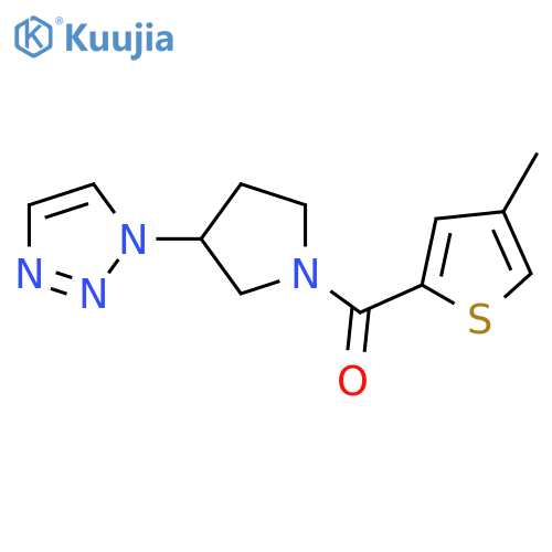 (4-methylthiophen-2-yl)-[3-(triazol-1-yl)pyrrolidin-1-yl]methanone structure