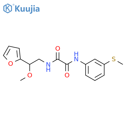 N-[2-(furan-2-yl)-2-methoxyethyl]-N'-(3-methylsulfanylphenyl)oxamide structure