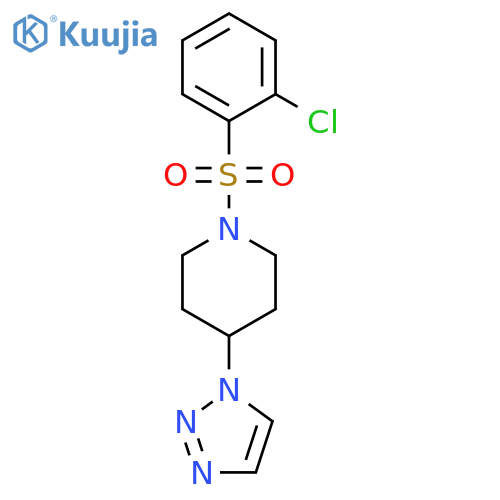 1-(2-chlorophenyl)sulfonyl-4-(triazol-1-yl)piperidine structure