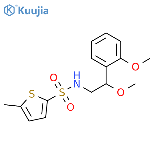 N-[2-Methoxy-2-(2-methoxyphenyl)ethyl]-5-methyl-2-thiophenesulfonamide structure