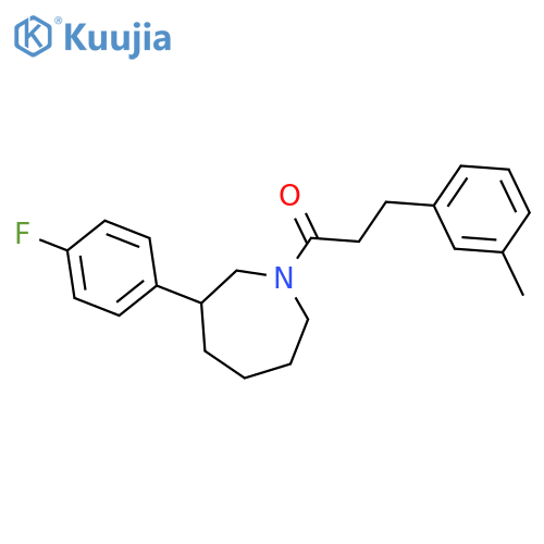 1-[3-(4-fluorophenyl)azepan-1-yl]-3-(3-methylphenyl)propan-1-one structure