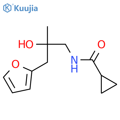 N-[3-(furan-2-yl)-2-hydroxy-2-methylpropyl]cyclopropanecarboxamide structure