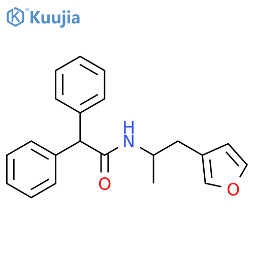 N-[1-(furan-3-yl)propan-2-yl]-2,2-diphenylacetamide structure