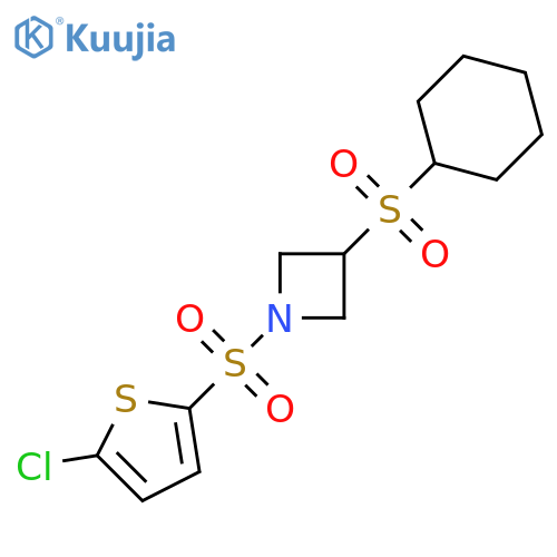 1-[(5-chlorothiophen-2-yl)sulfonyl]-3-(cyclohexanesulfonyl)azetidine structure