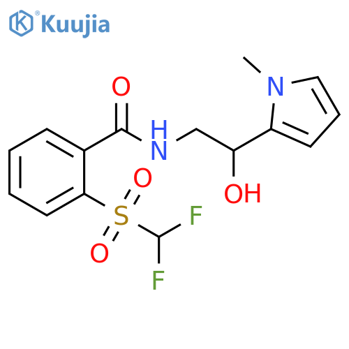 2-difluoromethanesulfonyl-N-[2-hydroxy-2-(1-methyl-1H-pyrrol-2-yl)ethyl]benzamide structure