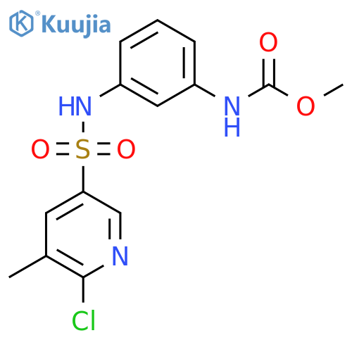 methyl N-[3-(6-chloro-5-methylpyridine-3-sulfonamido)phenyl]carbamate structure