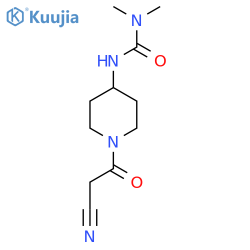 1-[1-(2-Cyanoacetyl)piperidin-4-YL]-3,3-dimethylurea structure