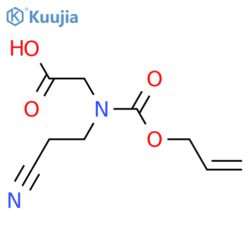 2-[(2-Cyanoethyl)[(prop-2-en-1-yloxy)carbonyl]amino]acetic acid structure