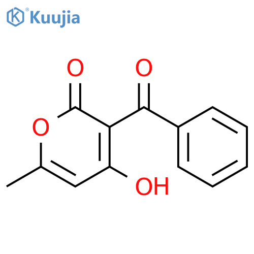 3-Benzoyl-4-hydroxy-6-methyl-pyran-2-one structure