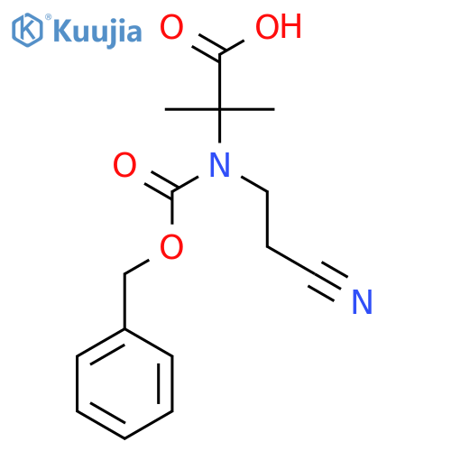 2-{[(Benzyloxy)carbonyl](2-cyanoethyl)amino}-2-methylpropanoic acid structure