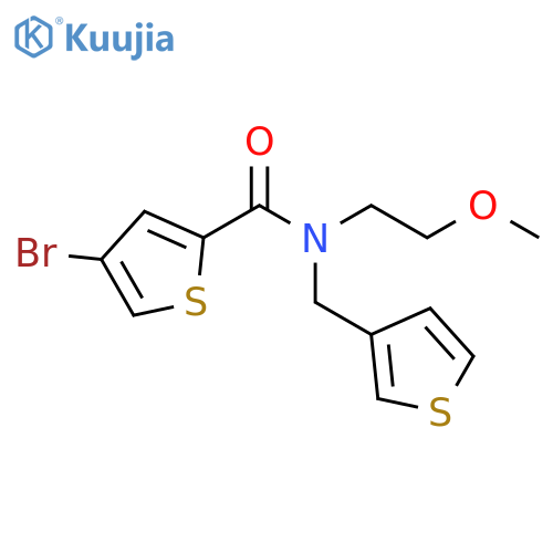 4-bromo-N-(2-methoxyethyl)-N-[(thiophen-3-yl)methyl]thiophene-2-carboxamide structure