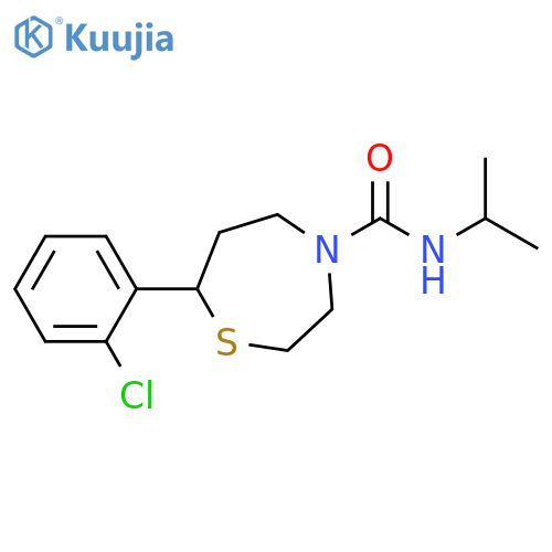 7-(2-chlorophenyl)-N-(propan-2-yl)-1,4-thiazepane-4-carboxamide structure