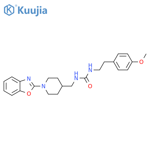 3-{[1-(1,3-benzoxazol-2-yl)piperidin-4-yl]methyl}-1-[2-(4-methoxyphenyl)ethyl]urea structure