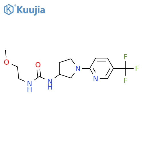3-(2-methoxyethyl)-1-{1-[5-(trifluoromethyl)pyridin-2-yl]pyrrolidin-3-yl}urea structure