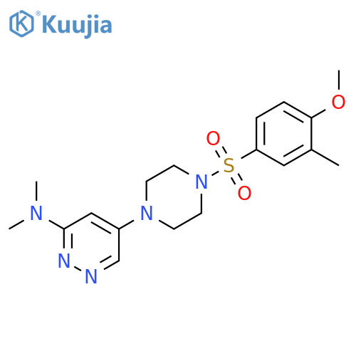 5-[4-(4-methoxy-3-methylbenzenesulfonyl)piperazin-1-yl]-N,N-dimethylpyridazin-3-amine structure