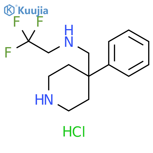 [(4-Phenylpiperidin-4-yl)methyl](2,2,2-trifluoroethyl)amine hydrochloride structure