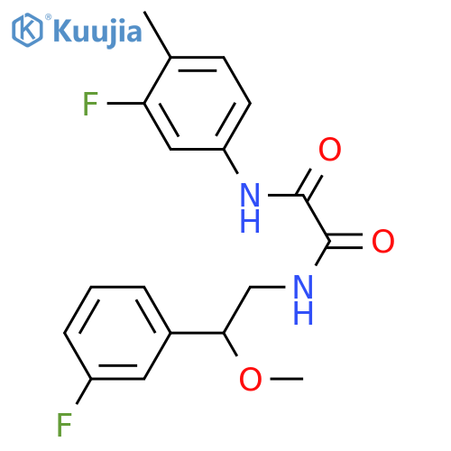 N'-(3-fluoro-4-methylphenyl)-N-[2-(3-fluorophenyl)-2-methoxyethyl]oxamide structure