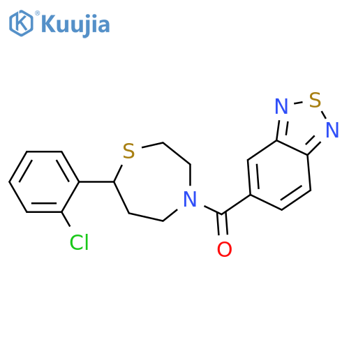 5-[7-(2-chlorophenyl)-1,4-thiazepane-4-carbonyl]-2,1,3-benzothiadiazole structure