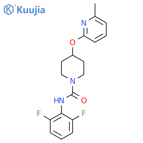 N-(2,6-difluorophenyl)-4-[(6-methylpyridin-2-yl)oxy]piperidine-1-carboxamide structure